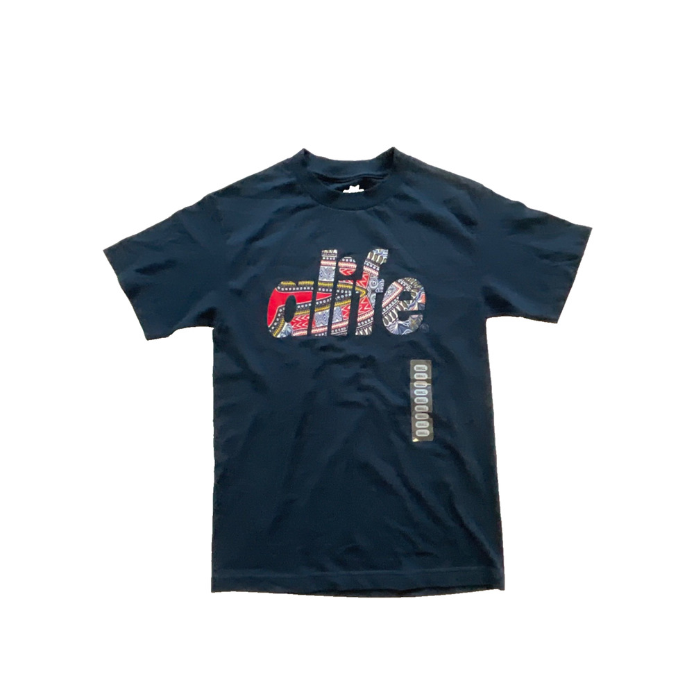 Alife Spellout Shirt Blue Shirt T-Shirt Tribal Men’s Size SMALL NEW